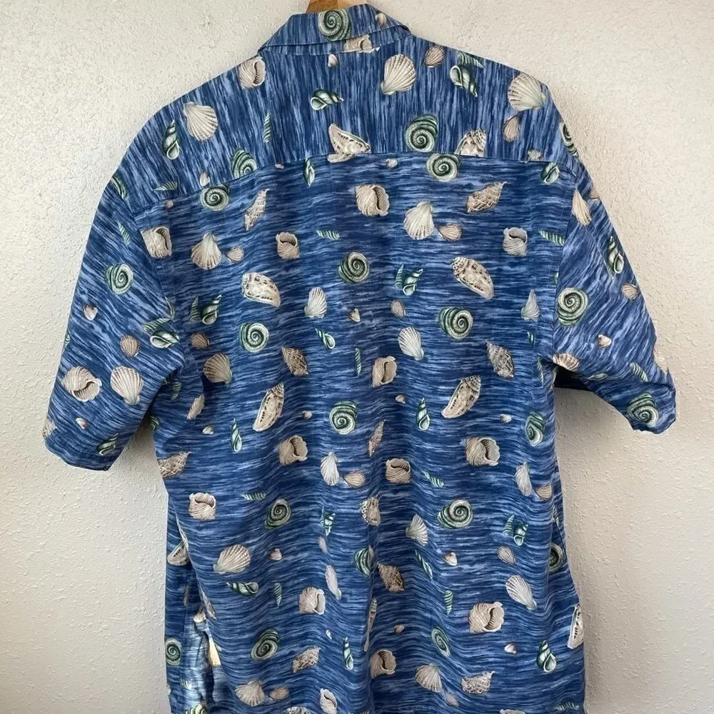 Pierre Cardin Seashell Button Down Shirt EUC